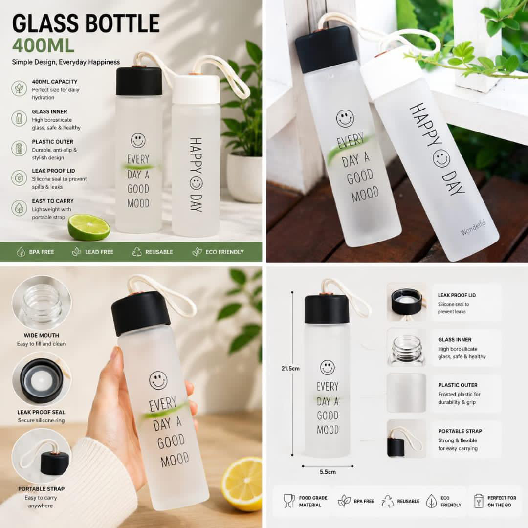 Housential 400ml Glass Bottle