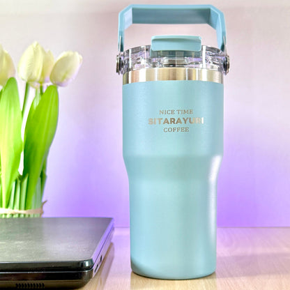 Housential Flip Straw Tumbler – 900ml (30oz)