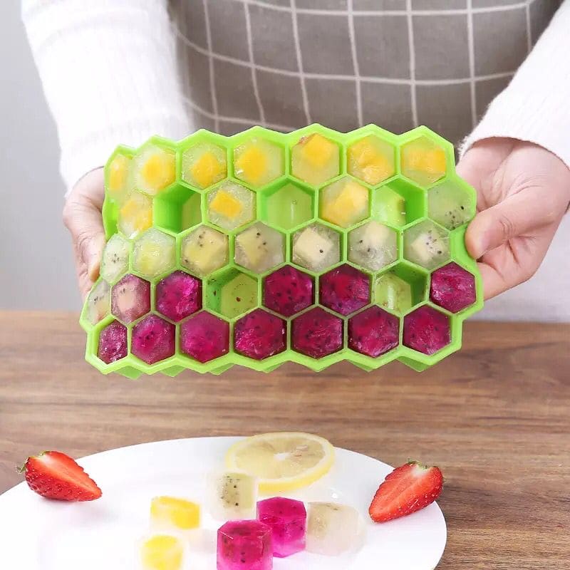 Honeycomb Ice Cube Tray With Lid