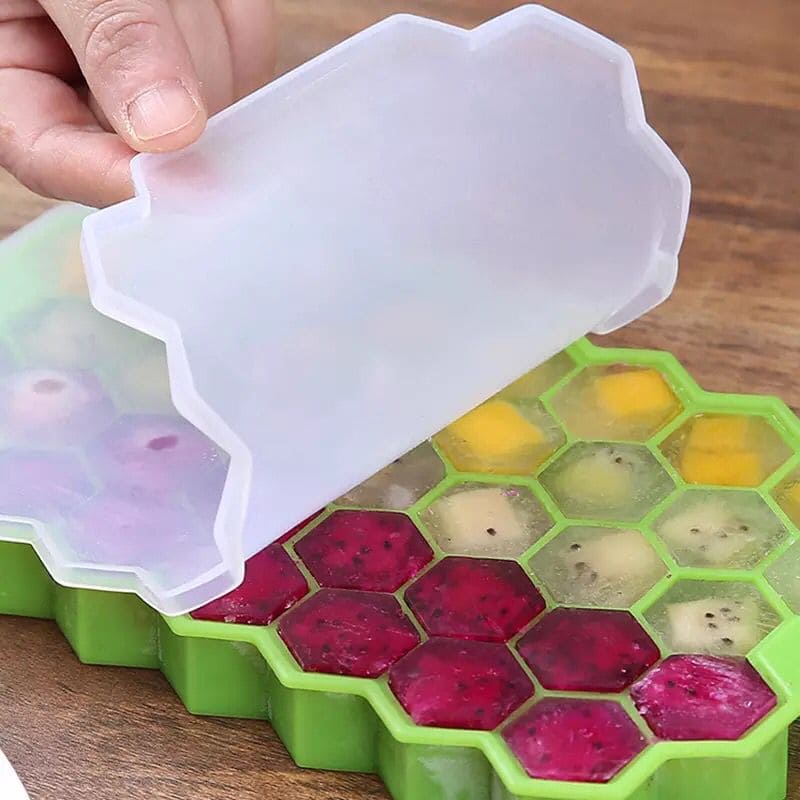 Honeycomb Ice Cube Tray With Lid