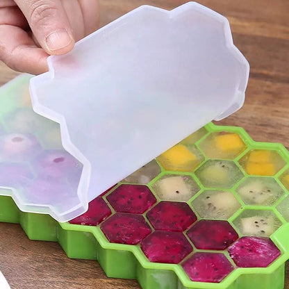 Honeycomb Ice Cube Tray With Lid