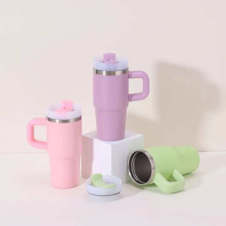 Cute Portable Mini Tumbler with Handle | Insulated Thermal Cup – Housentia