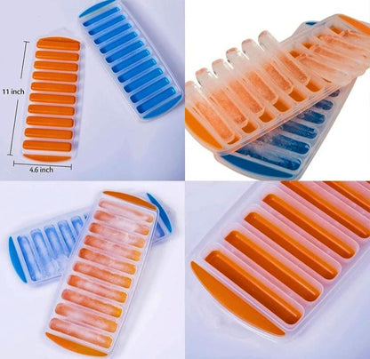 Long Strip 10 Grid Pop-Up Ice Cube Tray