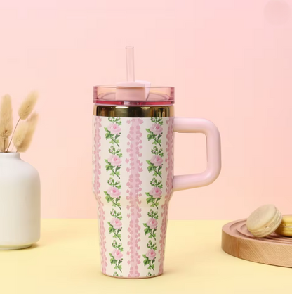 Mini Floral handle Tumbler