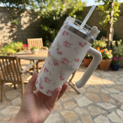 Mini Floral handle Tumbler