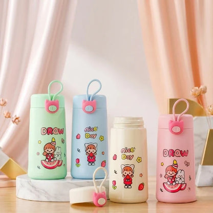 Housentia Cute Glass Insulated Water Bottle