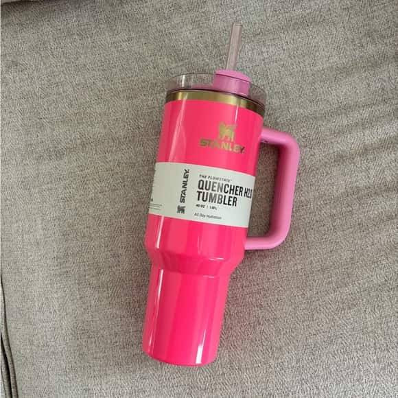 Housential Glossy Stainless Steel Tumbler – 40oz (Pink)