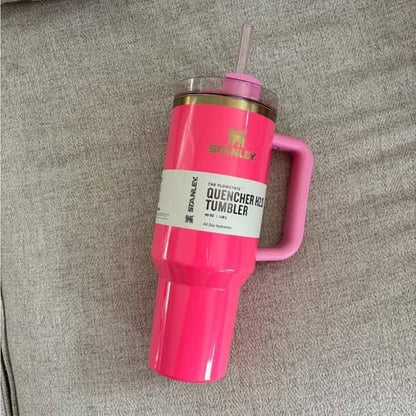 Housential Glossy Stainless Steel Tumbler – 40oz (Pink)