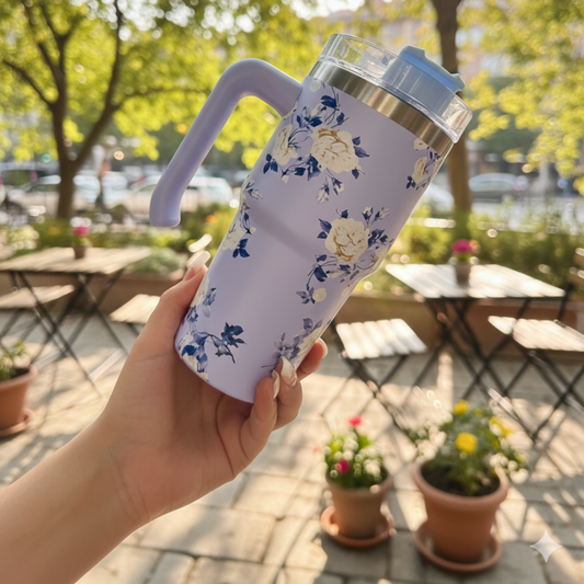 Mini Floral handle Tumbler