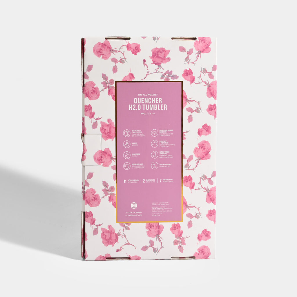 Housential Floral Design Stainless Steel Tumbler – 40oz / 1200ml (Box Packing)