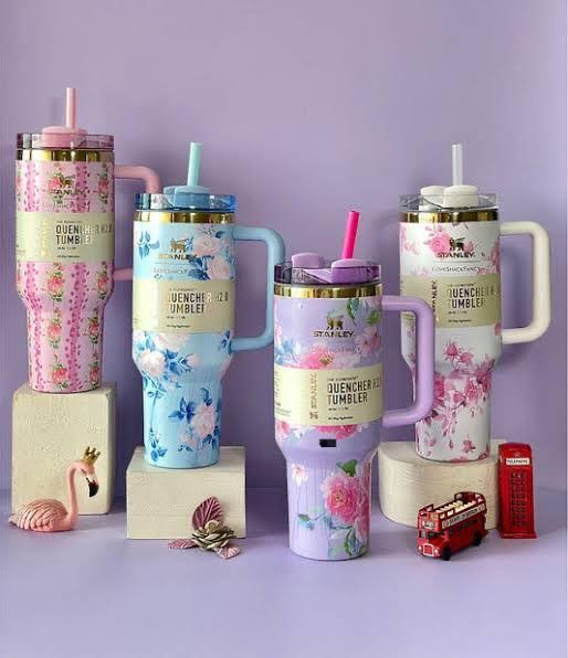 Housential Floral Design Stainless Steel Tumbler – 40oz / 1200ml (Box Packing)