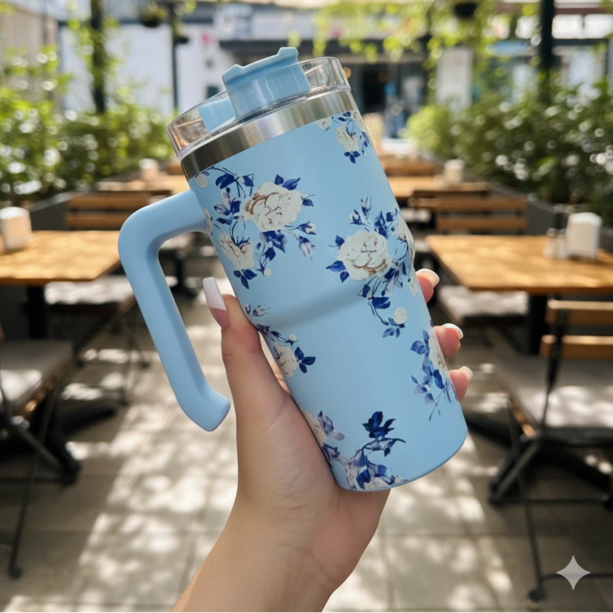 Mini Floral handle Tumbler