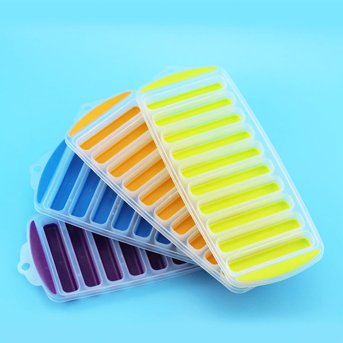 Long Strip 10 Grid Pop-Up Ice Cube Tray